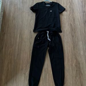 Figs Scrubs In Black Size XS